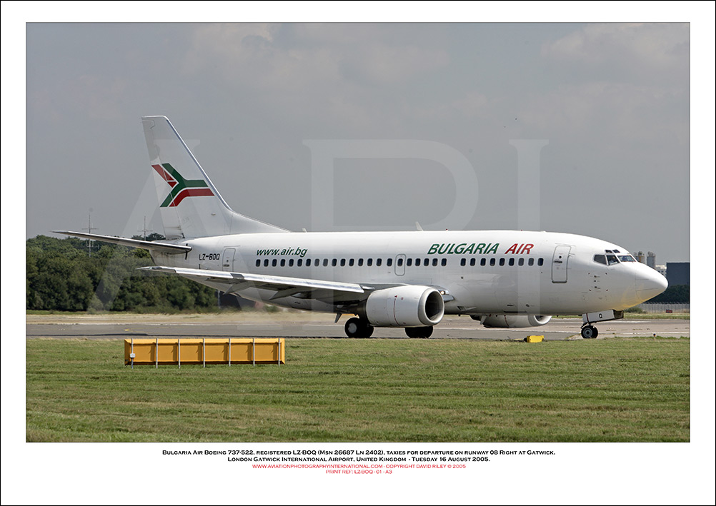 LZ-BOQ-  Bulgaria Air Boeing 737-522  (Msn 26687 ln 2402) - 01
