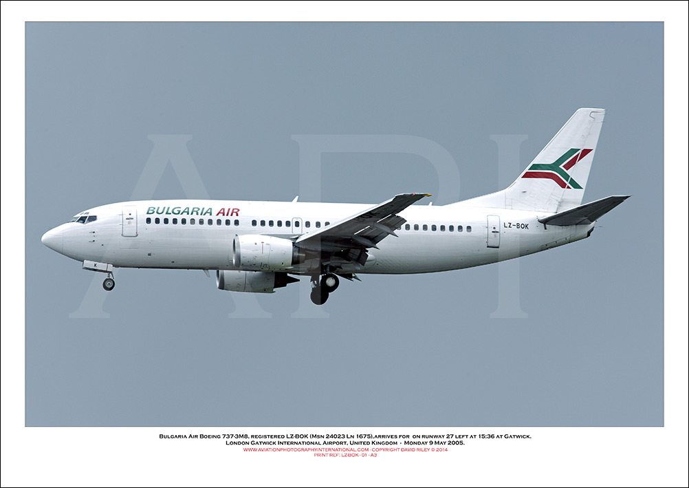 LZ-BOK-  Bulgaria Air Boeing 737-3M8  (Msn 24023 ln 1675) - 01