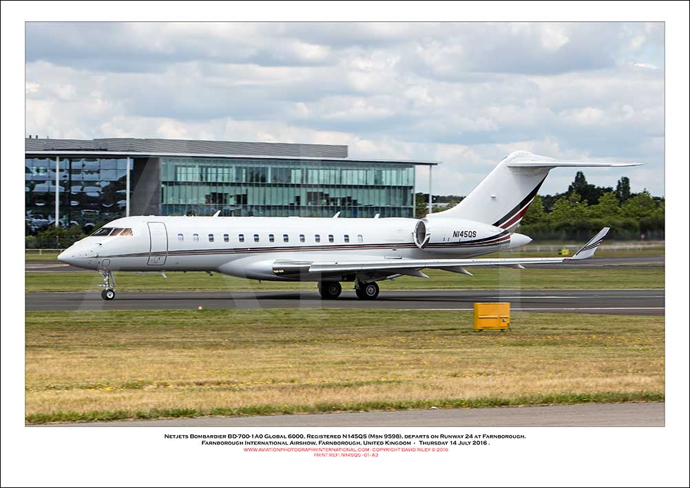 N145QS - Net Jets Bombardier BD-700-1A10 Global 6000 (Msn 9598) - 01