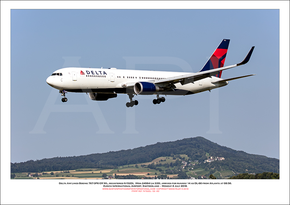 N152DL - Delta Air Lines Boeing 767-3P6 ER WL  (Msn 24984  Ln 339) - 02
