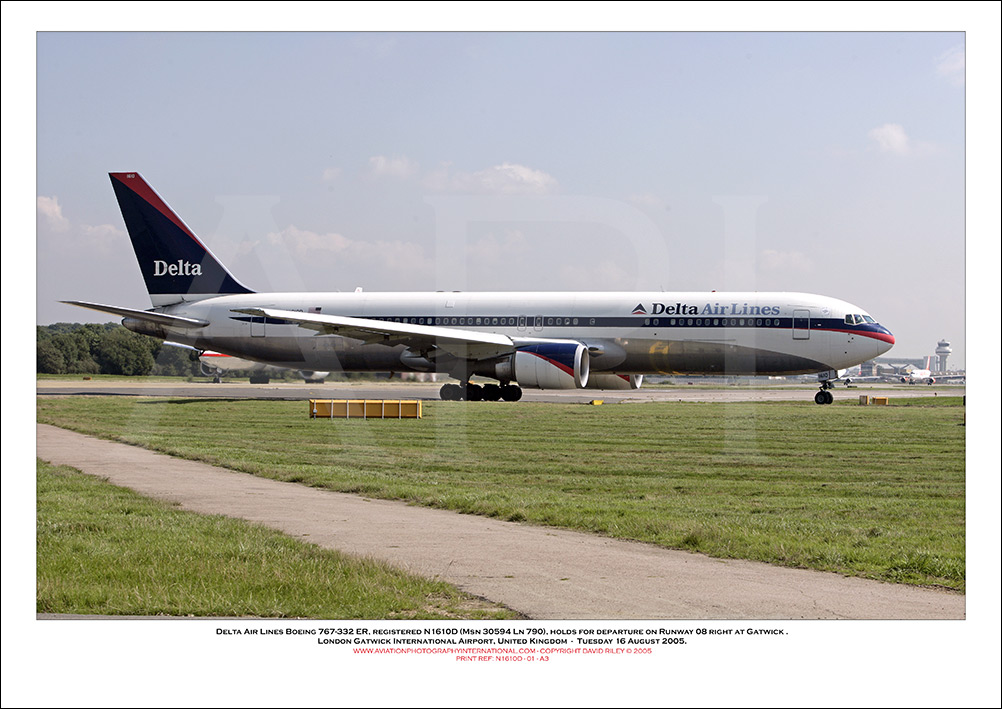 N1610D - Delta Air Lines Boeing 767-332 ER  (Msn 30198  Ln 790) - 01