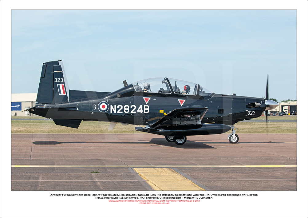 N2824B - Affinity Flying Services Beechcraft T-6C Texan II  (Msn PM-110) - 01