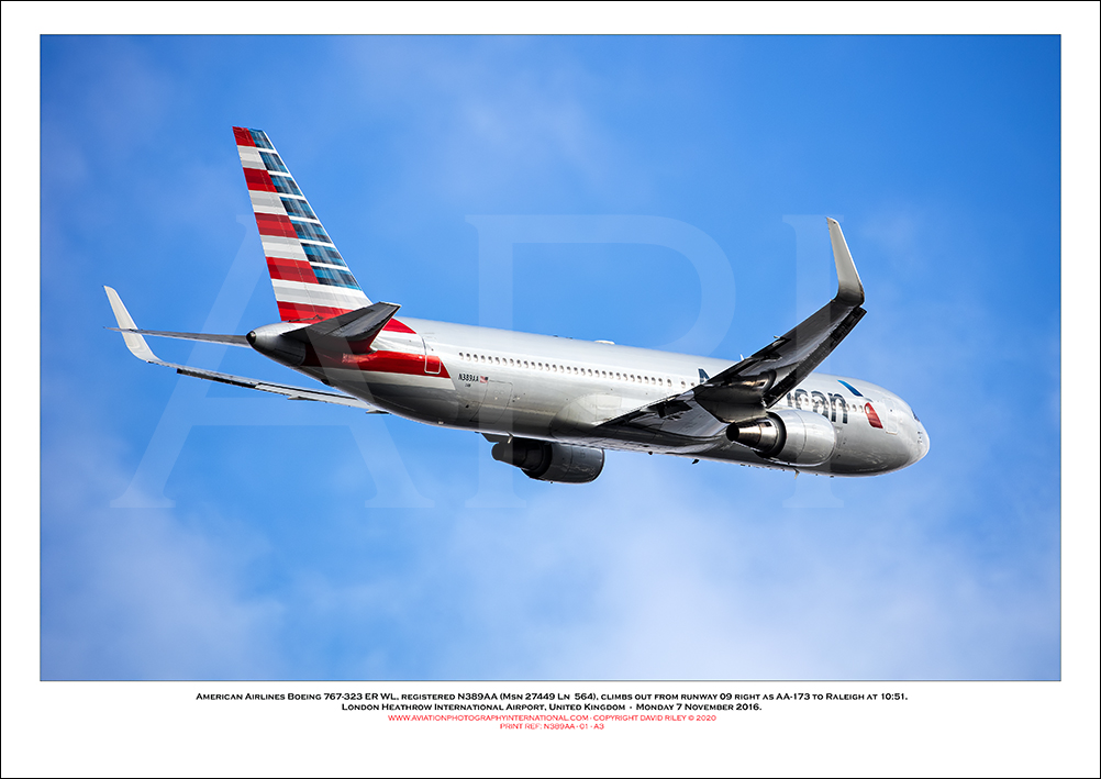 N389AA- American Airlines Boeing 767-323 ER WL (Msn 27449 Ln  564) - 01