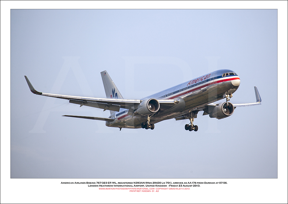 N393AN- American Airlines Boeing 767-323 ER WL (Msn 29430 Ln 701) - 01