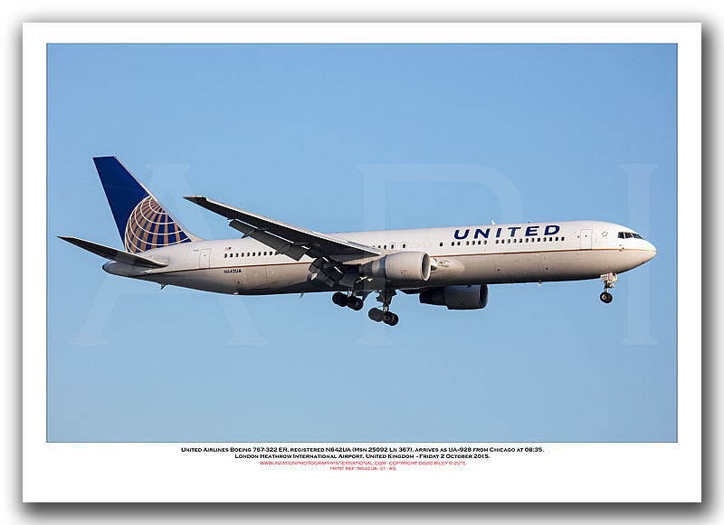 N642UA - United Airlines Boeing 767-322 ER  (Msn 25092 Ln 367) - 01