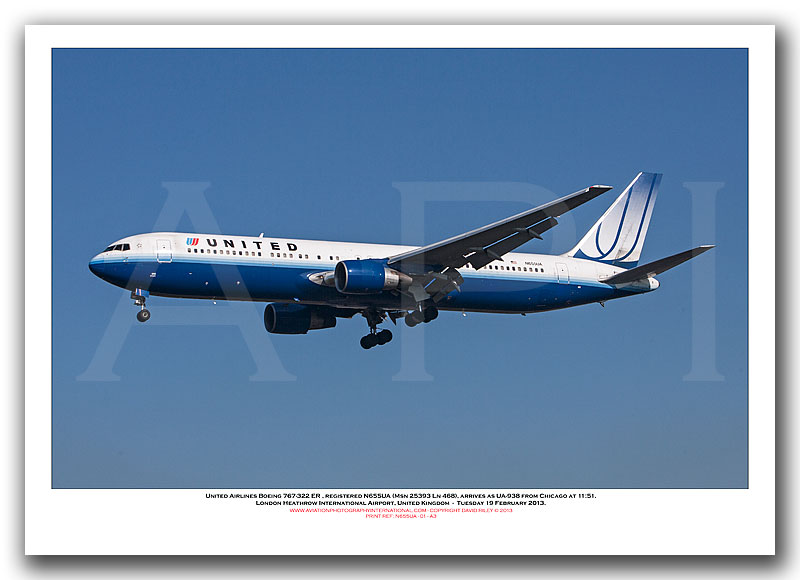 N655UA - United Airlines Boeing 767-322 ER  (Msn 25393 Ln 468) - 01