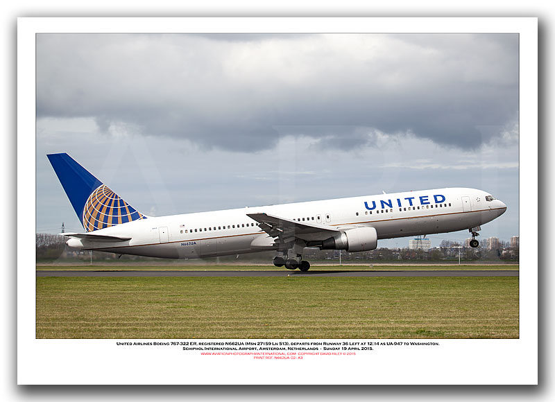 N662UA - United Airlines Boeing 767-322 ER  (Msn 27159 ln 513) - 02