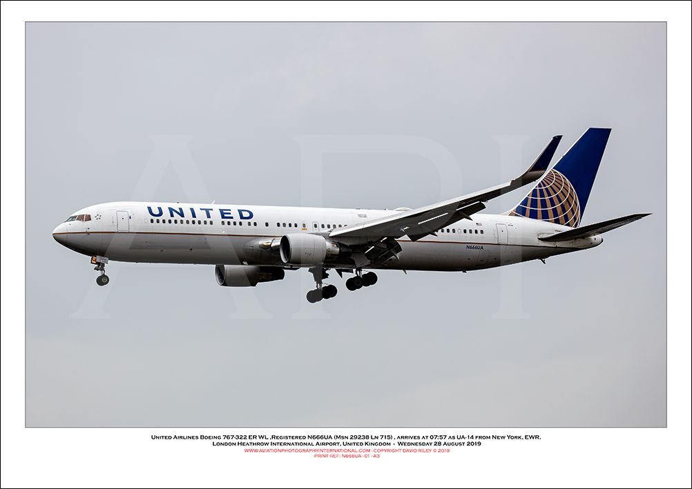 N666UA - United Airlines Boeing 767-322 ER WL (Msn29238 Ln 715) - 01