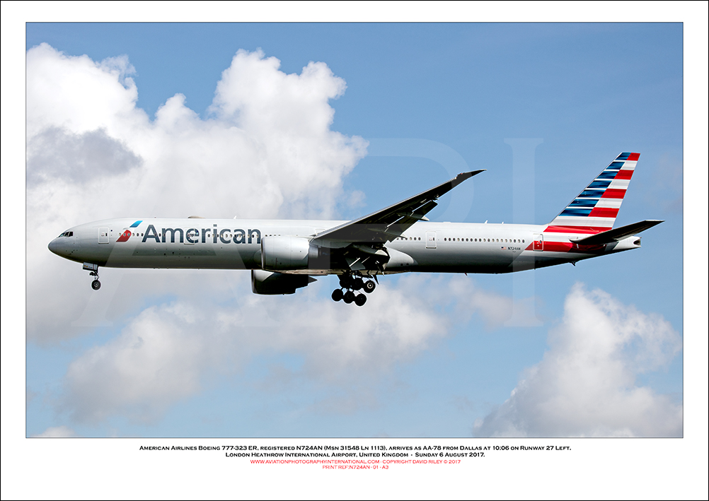 N724AN- American Airlines Boeing 777-323 ER (Msn 31548 Ln 1113) - 01