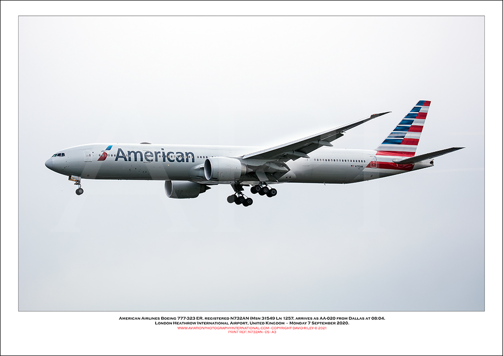 N732AN- American Airlines Boeing 777-323 ER (Msn 31549 Ln 1257) - 05