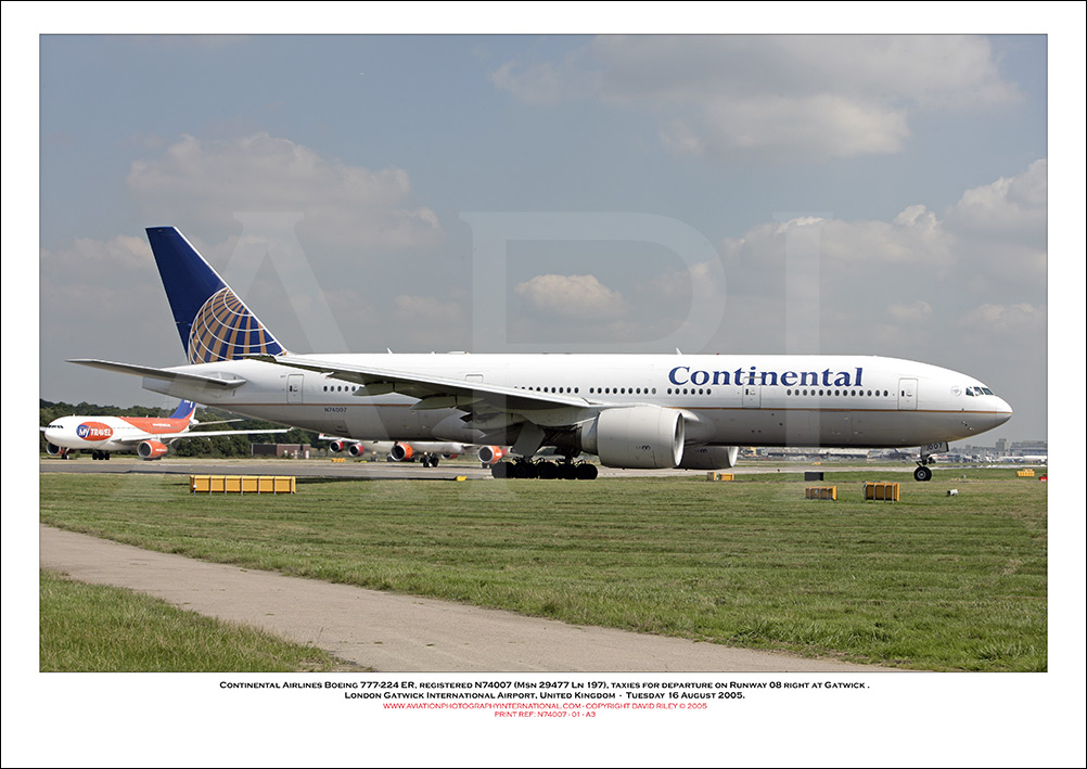 N74007 - Continental Airlines Boeing 777-224 ER (Msn 29477 Ln 197) - 01