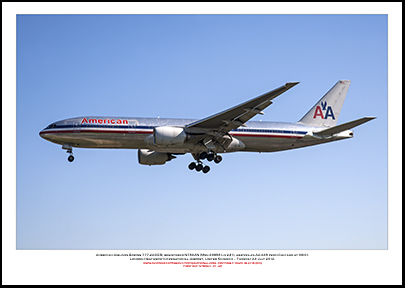 N780AN- American Airlines Boeing 777-223 ER  (Msn 29956 Ln 241)  - 01