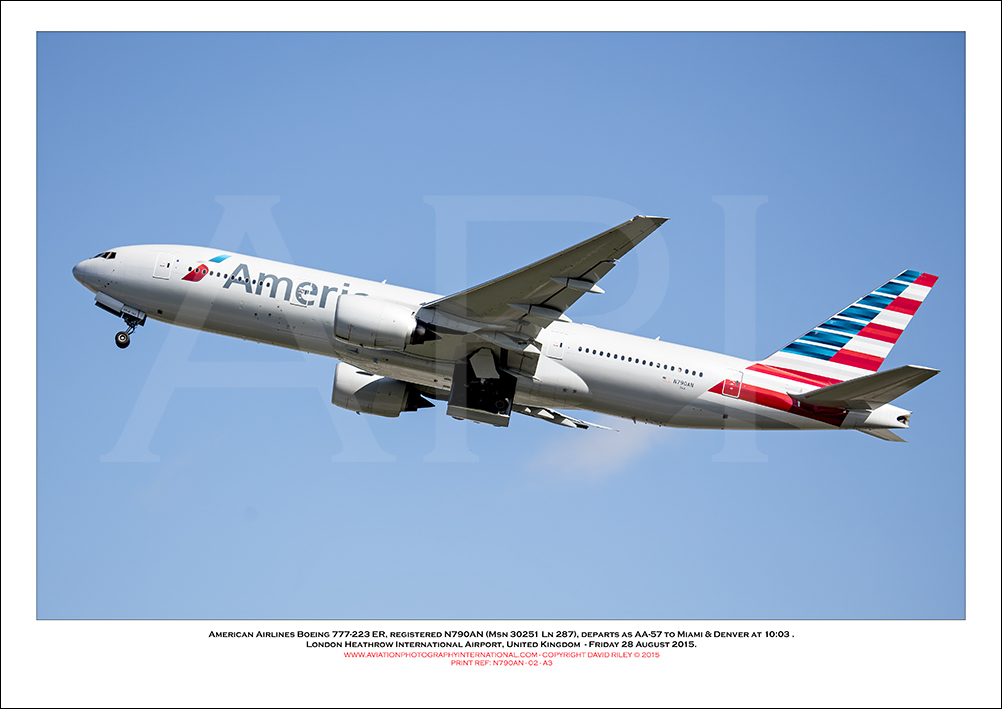 N790AN- American Airlines Boeing 777-223 ER  (Msn 30251 Ln 287 - 02