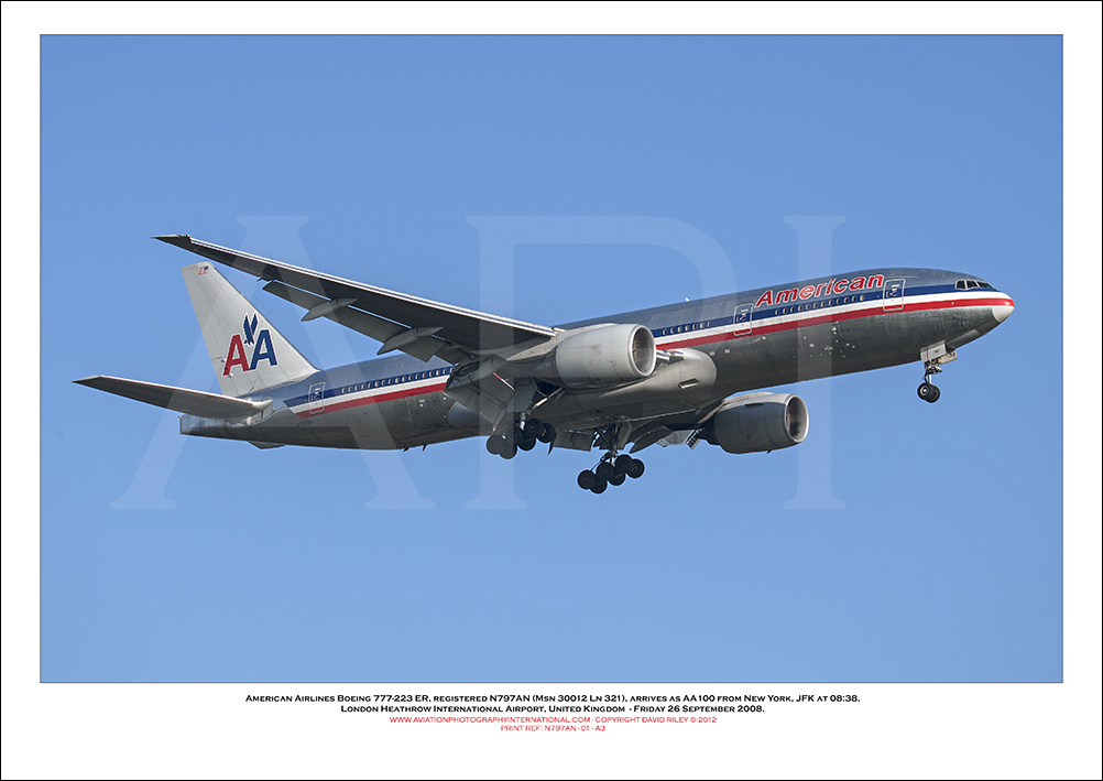 N797AN- American Airlines Boeing 777-223 ER  (Msn 30012 Ln 321)  - 01