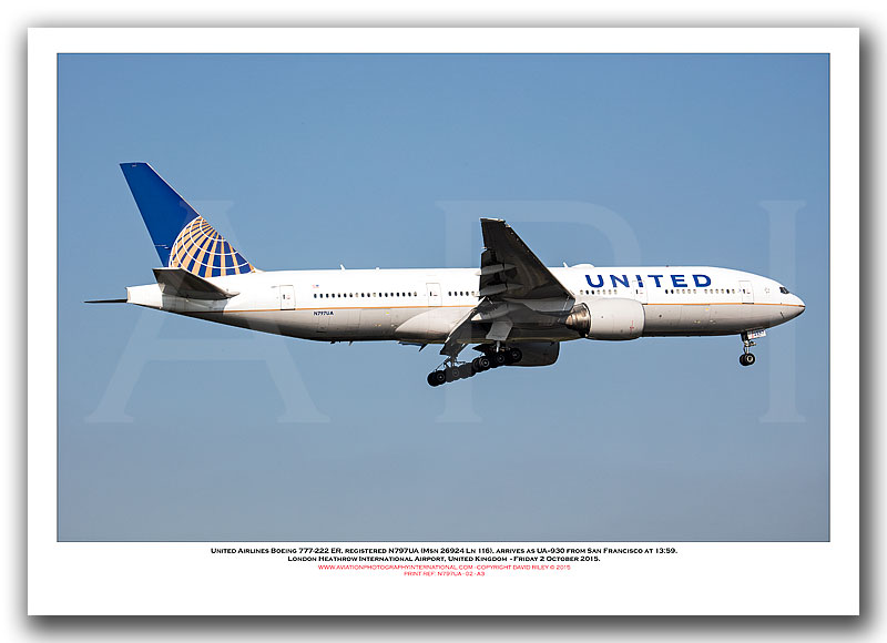 N797UA - United Airlines Boeing 777-222 ER   (Msn 26924 Ln 116) - 02