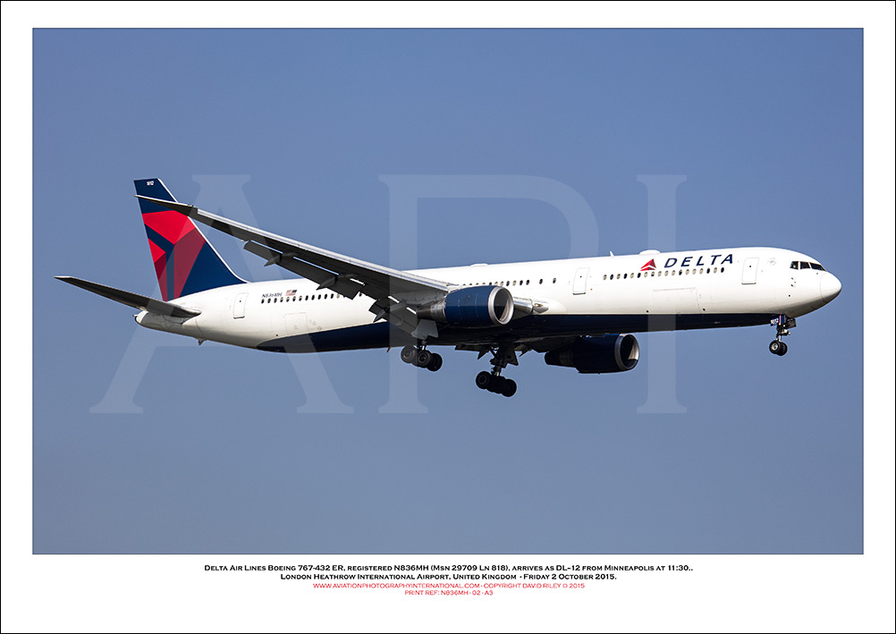 N836MH - Delta Air Lines Boeing 767-432 ER  (Msn 29709  Ln 818) - 02