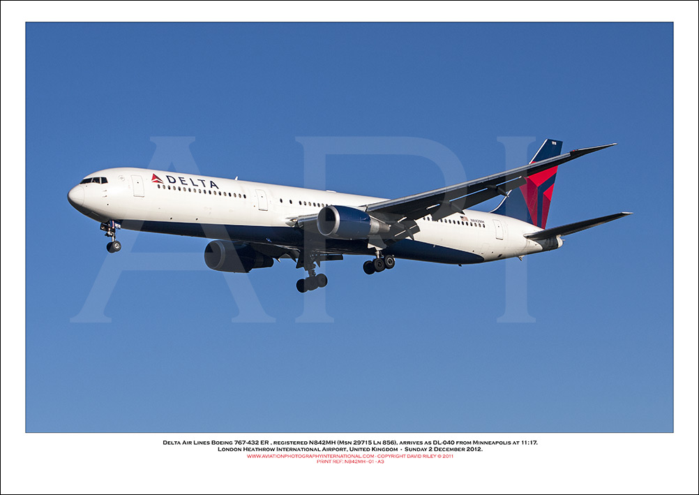 N842MH - Delta Air Lines Boeing 767-432 ER  (Msn 29715  Ln 856) - 01