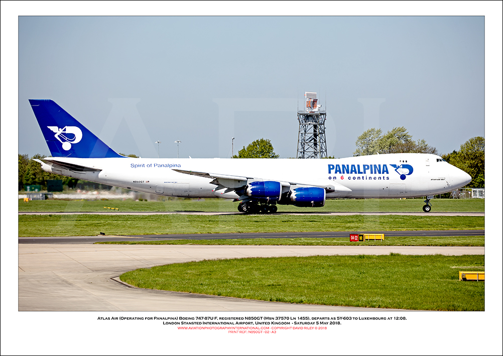 N850GT - Atlas Air (Operating for Panalpina) Boeing 747-87U F (Msn 37570 Ln 1455)  - 02