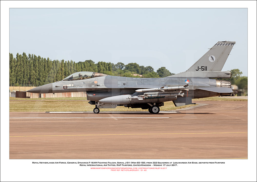 NETHERLANDS-J-511 - Royal Netherlands Air Force General Dynamics F-16AM Fighting Falcon (Msn 6D-150) - 01