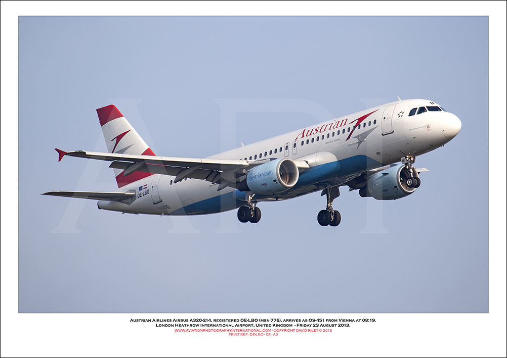 OE-LBO- Austrian Airbus A320-214  (Msn 776) - 02