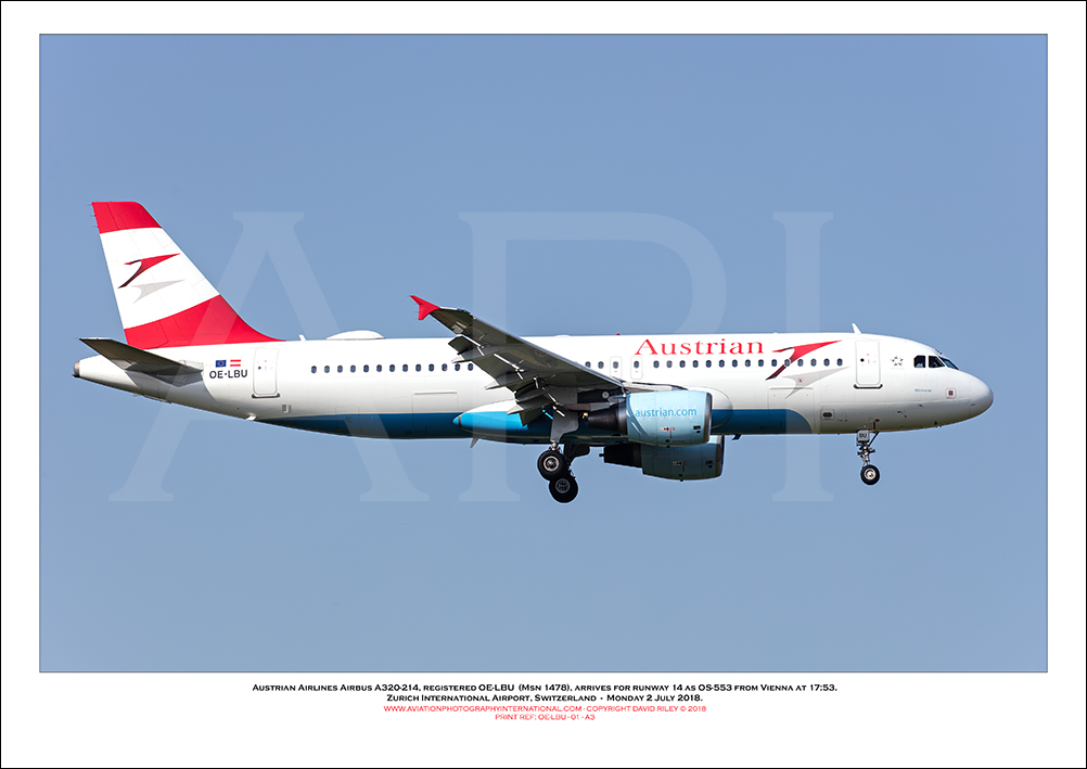 OE-LBU- Austrian Airbus A320-214  (Msn 1478) - 01