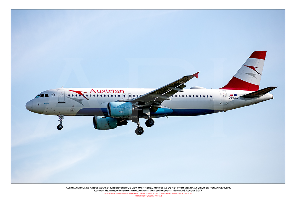 OE-LBV- Austrian Airbus A320-214  (Msn 1385) - 01