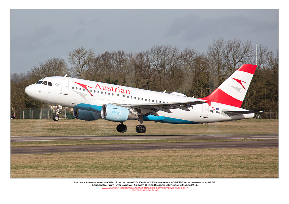 OE-LDA- Austrian Airbus A319-112  (Msn 2131) - 01