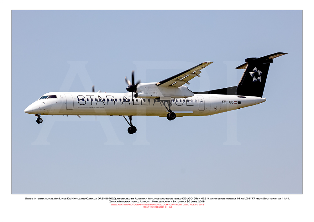OE-LGO - Swiss International Air Lines  De Havilland Canada DASH-8-402Q (Msn 55029) - 02