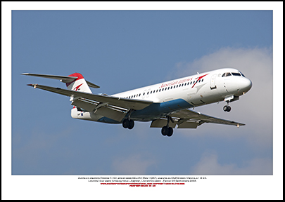 OE-LVN- Austrian Arrows Fokker F-100 (Msn 11367) - 01