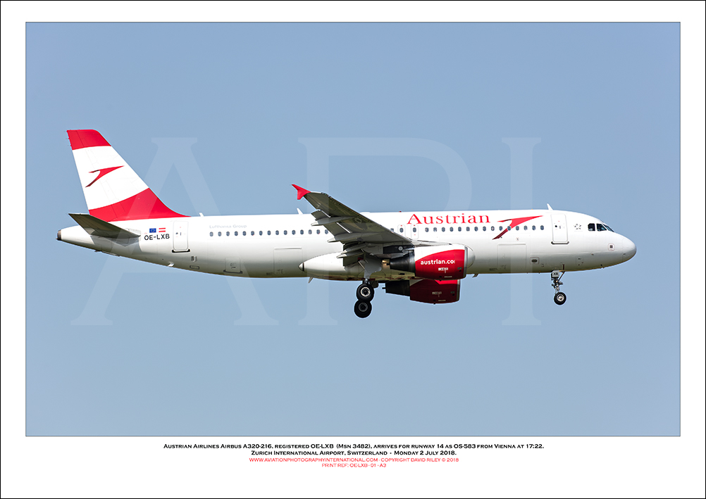 OE-LXB- Austrian Airbus A320-216  (Msn 3482) - 01