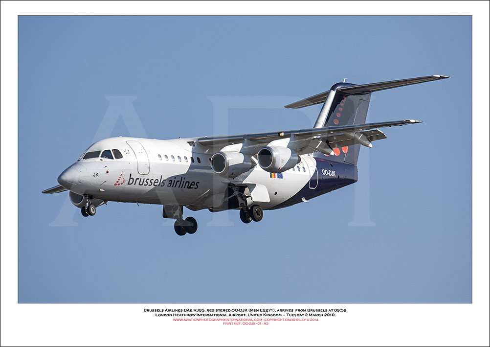 OO-DJK - Brussels Airlines BAe RJ85  (Msn E2271) - 01
