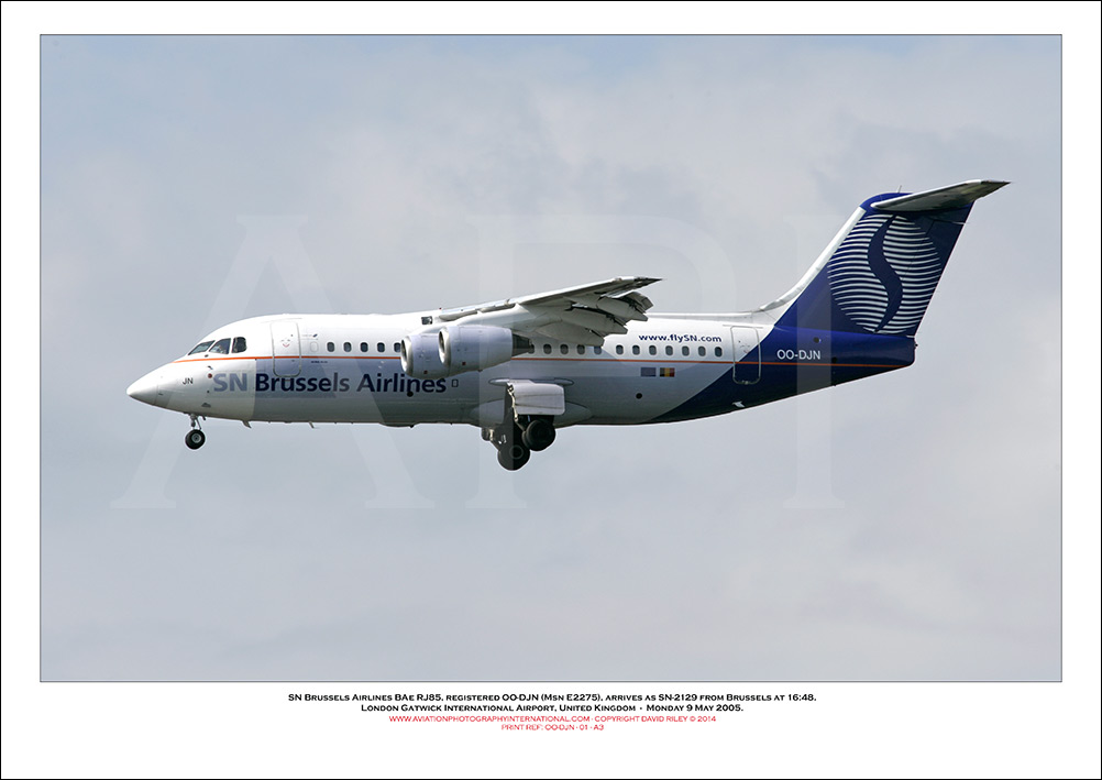 OO-DJN - Brussels Airlines BAe RJ85  (Msn E2275) - 01