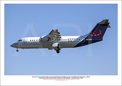OO-DWA - Brussels Airlines BAe RJ100  (Msn E3308) - 01