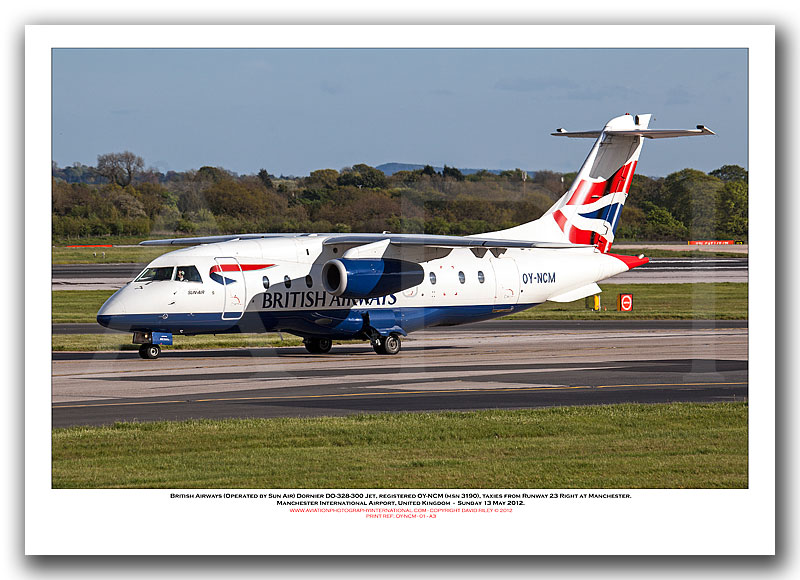 OY-NCM - British Airways (Operated by Sun Air) Dornier DO-328-310 Jet (Msn 3190) - 01