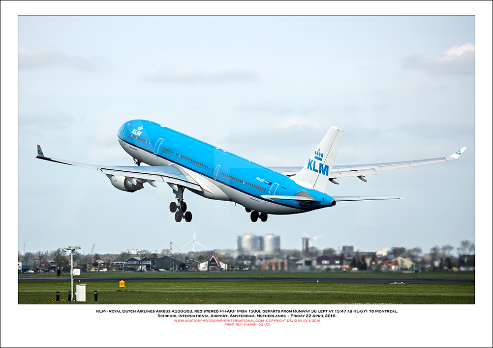 PH-AKF - KLM - Royal Dutch Airlines Airbus A330-303  (Msn 1580) - 02