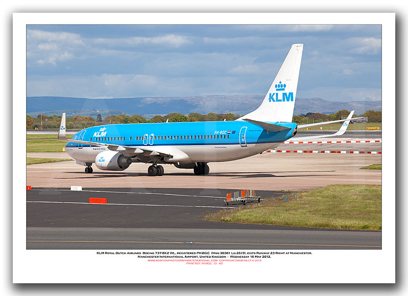 PH-BGC -  KLM - Royal Dutch Airlines Boeing 737-8K2 WL (Msn 30361 Ln 2619) - 01