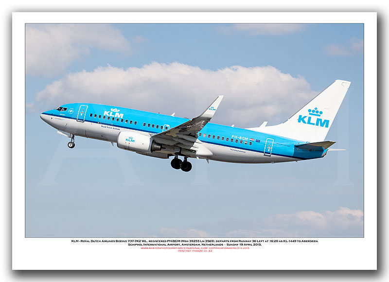 PH-BGM -  KLM - Royal Dutch Airlines Boeing 737-7K2 WL (Msn 39255 Ln 3569) - 01