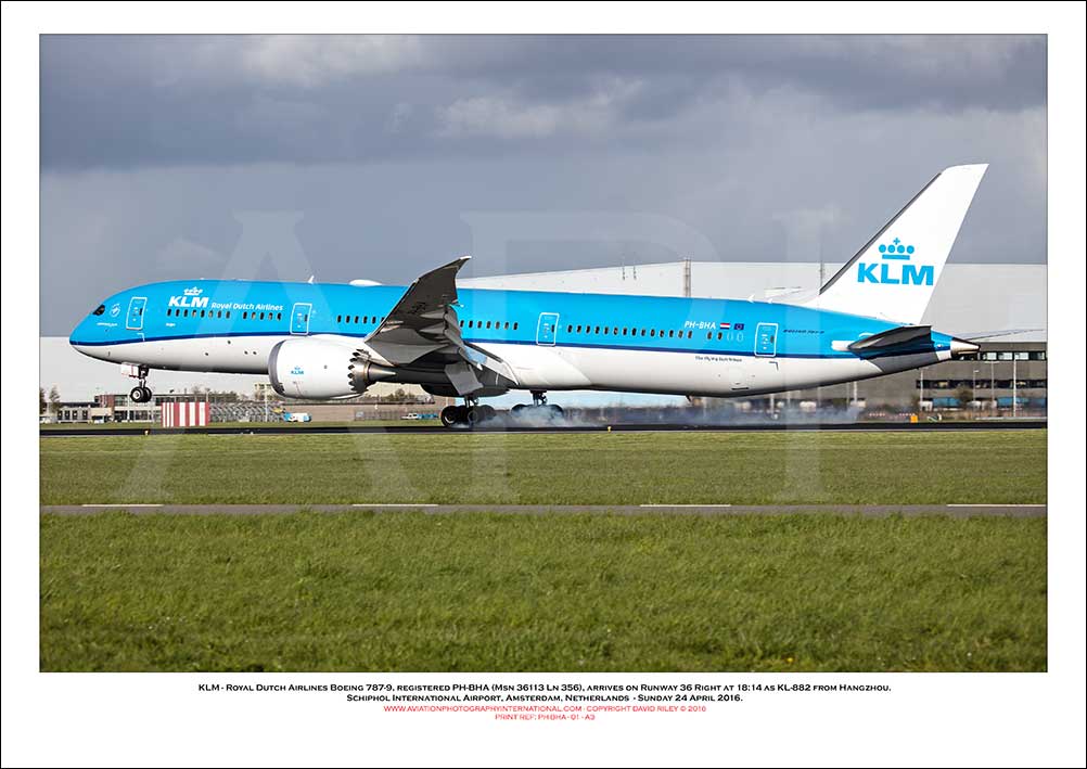 PH-BHA -  KLM - Royal Dutch Airlines Boeing 787-9 (Msn  36113 Ln 356) - 01