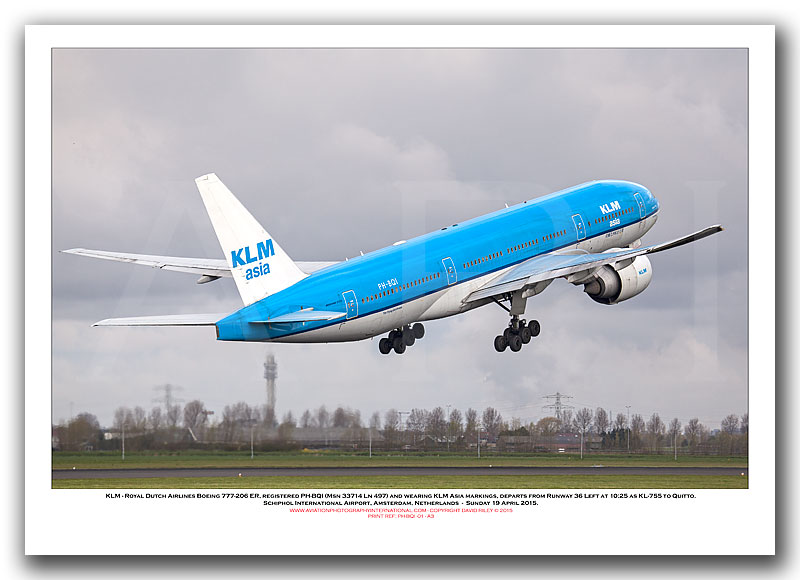 PH-BQI -  KLM - Royal Dutch Airlines Boeing 777-206 ER (Msn 33714 Ln 497) - 01