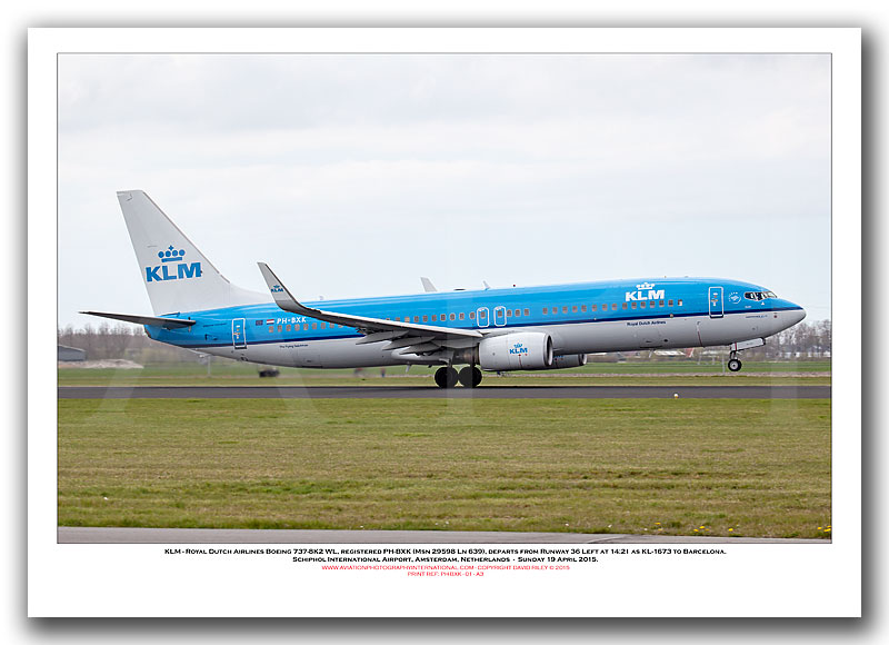 PH-BXK -  KLM - Royal Dutch Airlines Boeing 737-8K2 WL (Msn  29598 Ln 639) - 01