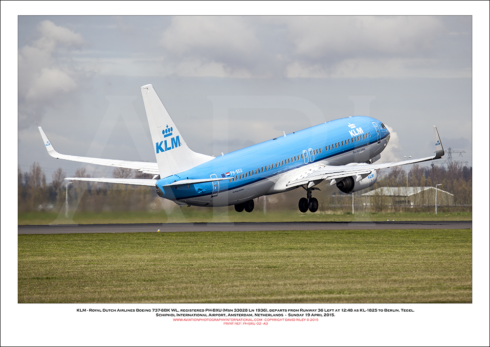 PH-BXU -  KLM - Royal Dutch Airlines Boeing 737-8BK WL (Msn33028 Ln 1936) - 02