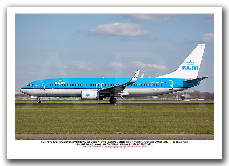 PH-BXV -  KLM - Royal Dutch Airlines Boeing 737-8K2 WL (Msn 30370 Ln 2205) - 03