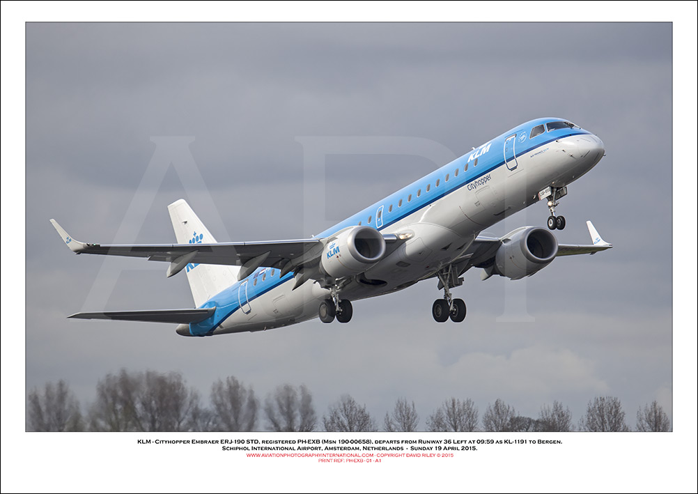PH-EXB - KLM Cityhopper Embraer ERJ -190 STD (Msn  190-00658) - 01