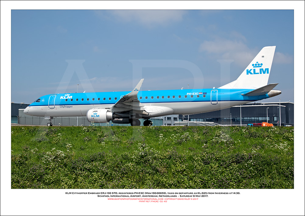 PH-EXC - KLM Cityhopper Embraer ERJ -190 STD (Msn  190-00659) - 02