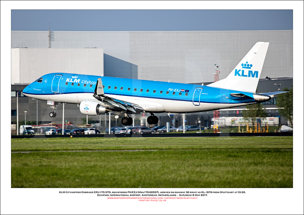 PH-EXJ - KLM Cityhopper Embraer ERJ -175 STD (Msn 170-00597) - 02