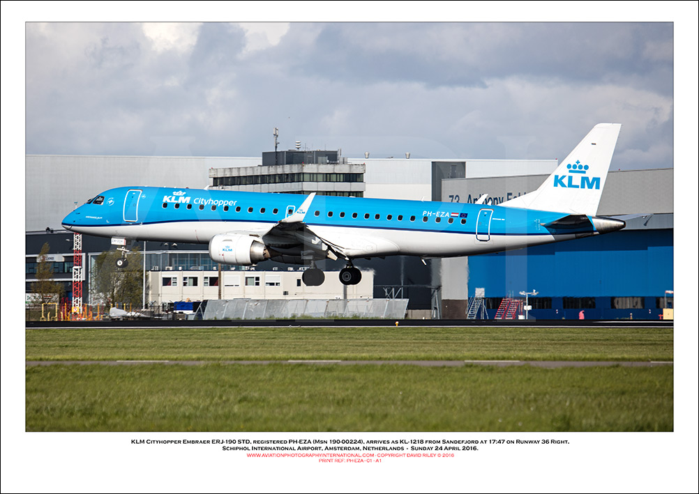 PH-EZA - KLM Cityhopper Embraer ERJ -190 STD (Msn 190-00224) - 01