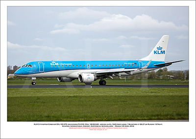 PH-EZK - KLM Cityhopper Embraer ERJ -190 STD (Msn  190-00326) - 01