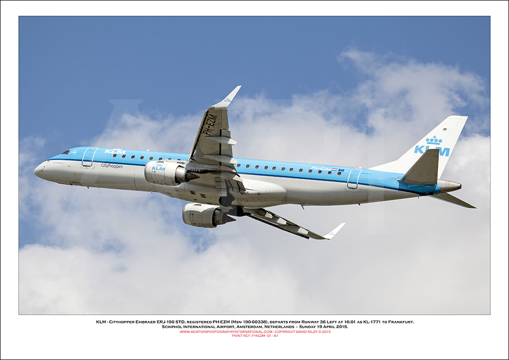 PH-EZM - KLM Cityhopper Embraer ERJ -190 STD (Msn  190-00338) - 01