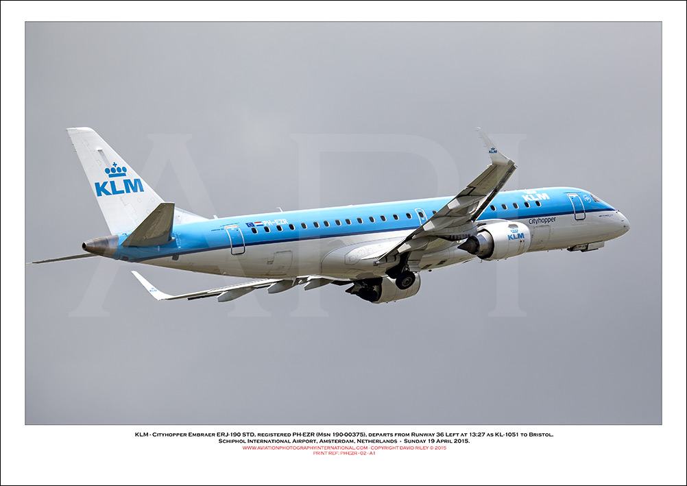 PH-EZR - KLM Cityhopper Embraer ERJ -190 STD (Msn  190-00375) - 02