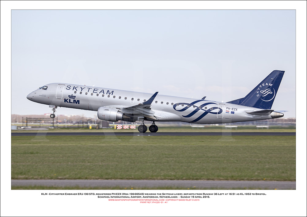 PH-EZX - KLM Cityhopper Embraer ERJ -190 STD (Msn  190-00545) - 01